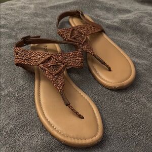 Torrid Brown Braided Sandals